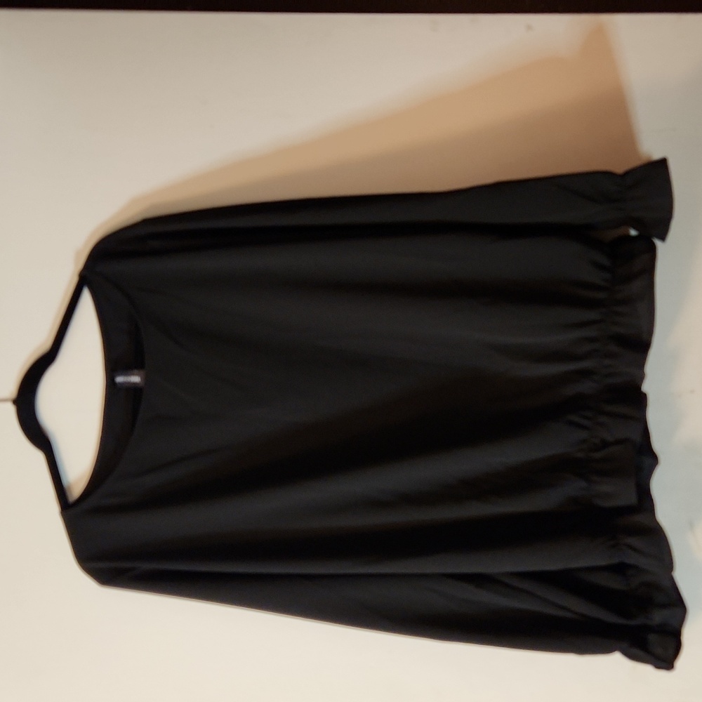NWOT XXL AGNES & DORA BLACK PEASANT BLOUSE
